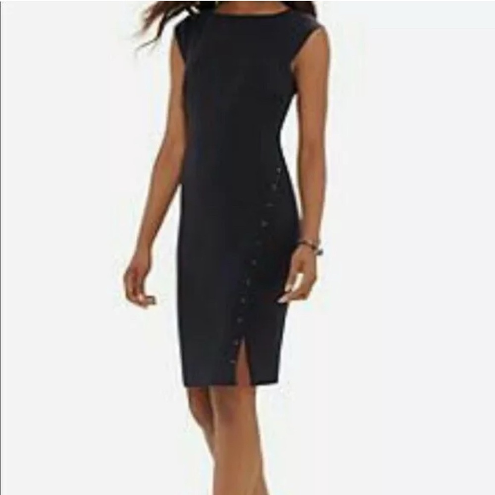 The Limited Luxe Collection Navy Blue Sheath dress 10 studded career cocktail